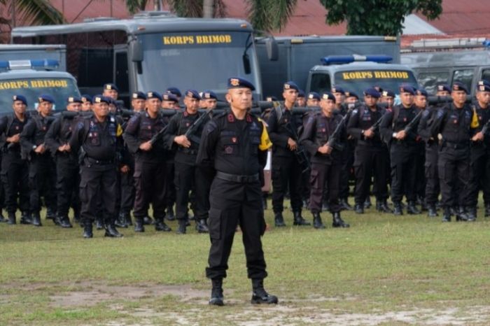 490 Personel Brimob Polda Riau akan Ikut Amankan Pemilu 2019