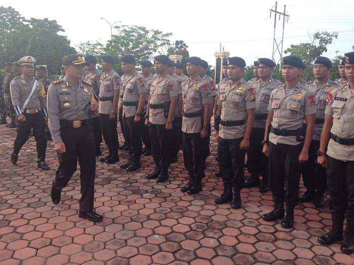 Kapolres Rohil Pimpin Gelar Apel Pasukan Operasi Patuh Muara Takus 2018 