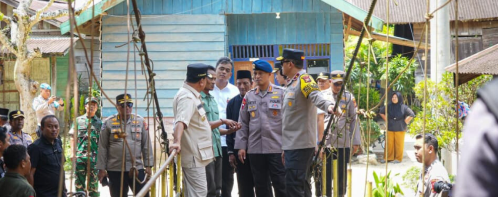 Waka Polda Riau Tinjau Pembangunan Jembatan Merah Putih Presisi di Pucuk Rantau
