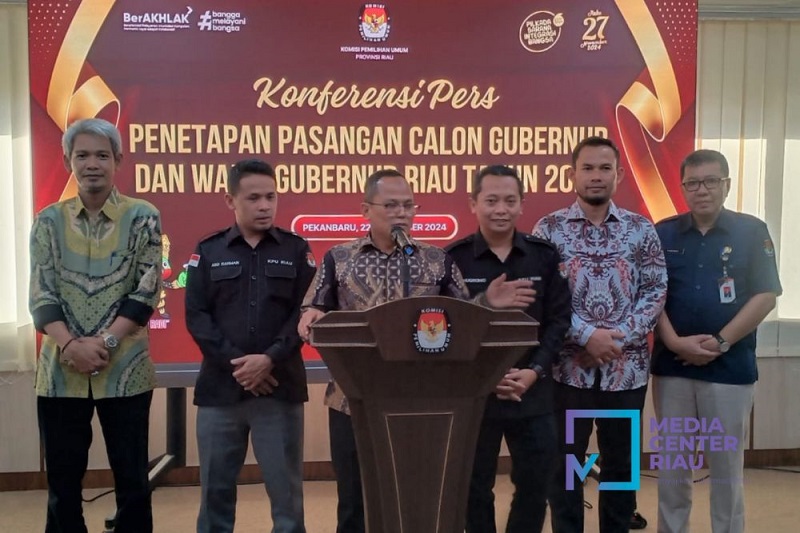 KPU Riau Tetapkan 3 Pasang Calon Pilgubri 2024