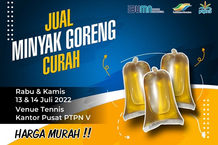 BURUAN! Ada Penjualan 28 Ton Minyak Goreng Curah Murah di PTPN V Jalan Rambutan, Harga Rp12.000 Per Kilogram