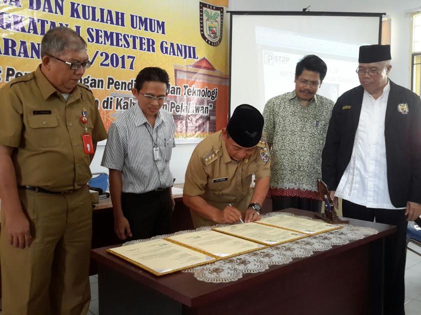 Tandatangani MoU, Pemkab Pelalawan dan ST2P Jalin Kerjasama