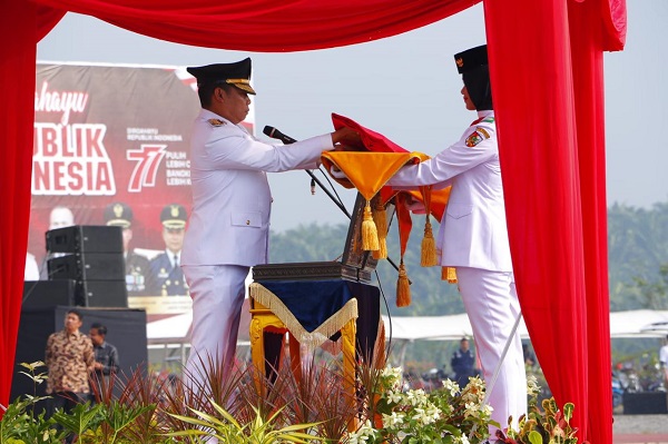 Pj Wali Kota Sampaikan Pesan Presiden Jokowi Usai Upacara HUT Ke-77 RI