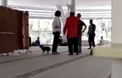 Cari Suami, Wanita Bawa Anjing ke Dalam Masjid, Ini Penjelasan Polisi...
