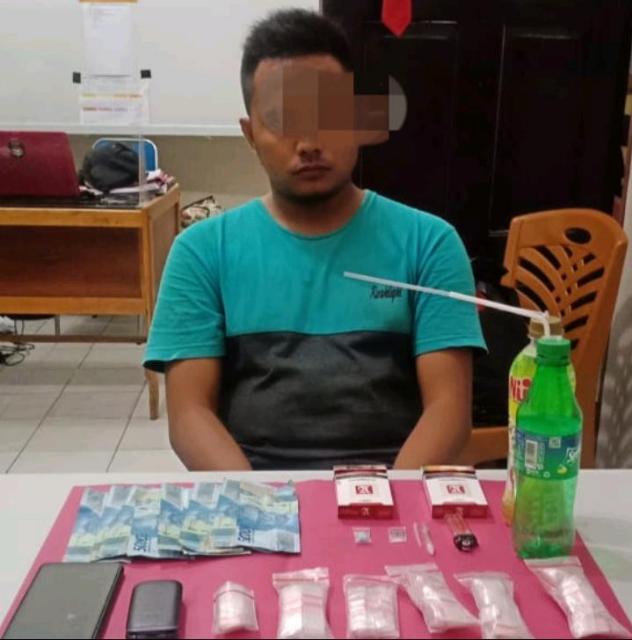 Resnarkoba Polres Kampar Tangkap Seorang Pengedar Sabu di Air Tiris