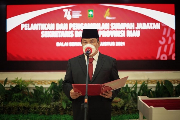 SF Hariyanto Dilantik Jadi Sekdaprov Riau, '' Yang Penting Teman-teman Dukung Dulu....''