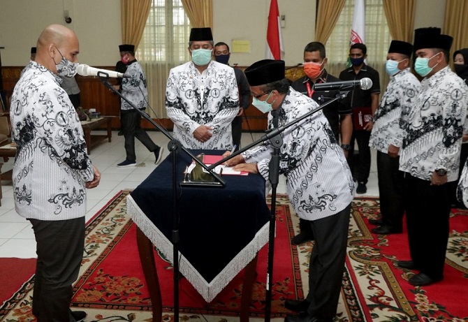 Sekretaris Daerah Arfan Usman resmi menjadi ketua PGRI Kabupaten Siak Masa Bhakti 2020-2025