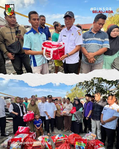 Dinsos Pekanbaru Sudah Salurkan Bantuan Kepada 50 KK Korban Kebakaran Rumah
