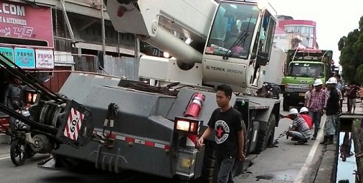 Vendor janji Selesaikan Persoalan Crank Amblas di Diponegoro  Selatpanjang Dalam 24 Jam