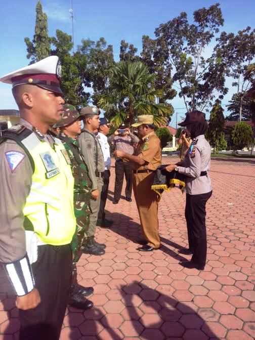 Polres Rohil Gelar Upacara Apel Pasukan Pengamanan Lebaran