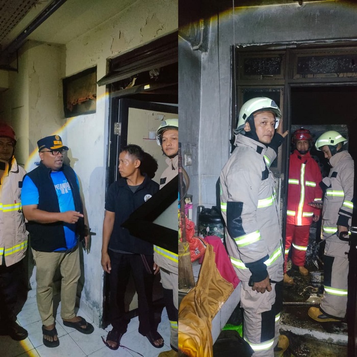 Hitungan Menit, Damkar Berhasil Jinakkan kebakaran di Rusunawa Yos Sudarso di Rumbai