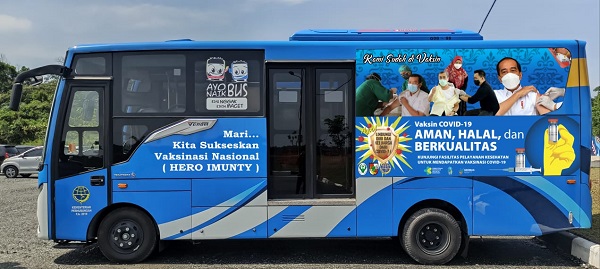 Makin Mudah, Cukup Bawa KTP, Warga Pekanbaru Bisa Vaksinasi di Bus Keliling Berlogo Ini!