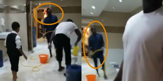 SALUT...Meski Bergelimang Harta, Bintang Liverpool Sadio Mane Tak Malu Ikut Bersihkan Toilet Masjid