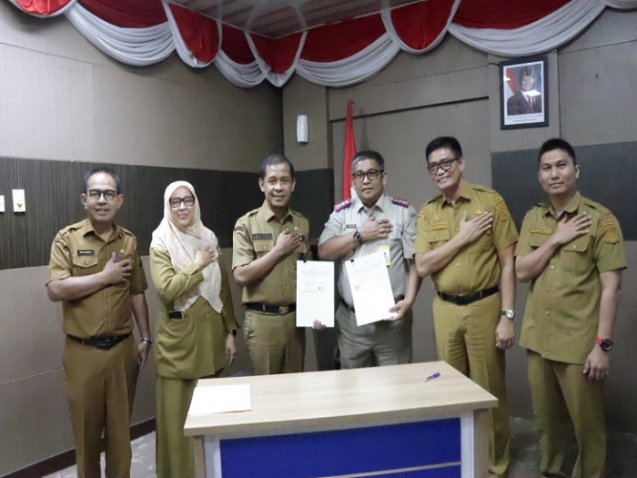 Optimalisasi PAD, Pemkab dan BPN Kampar PKS Pertukaran Data Pertanahan