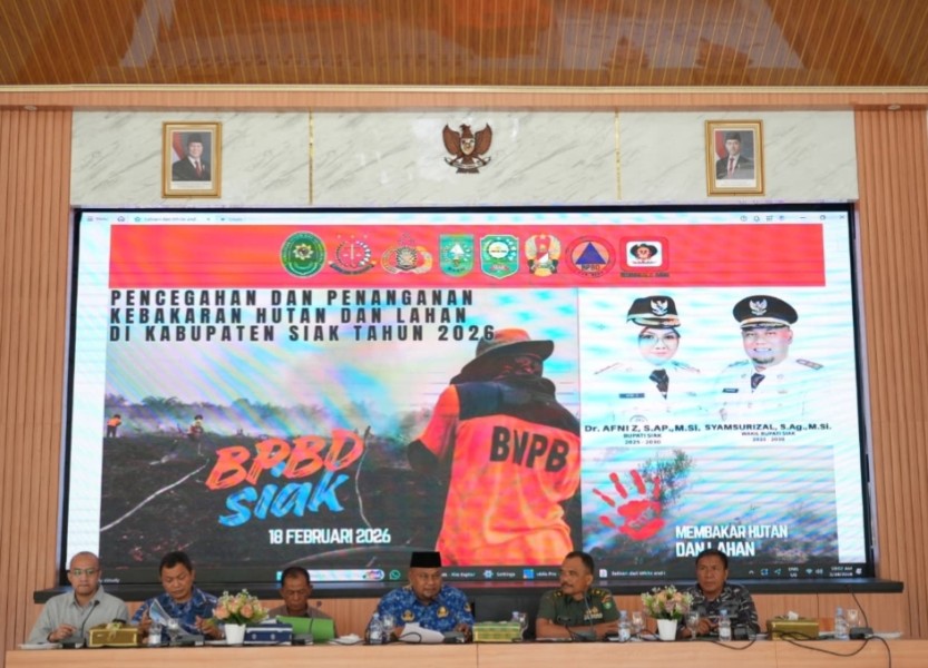 Wabup Siak: Kendala dalam Penanganan Karhutla, Terbatasnya Sumber Air Akibat Kemarau
