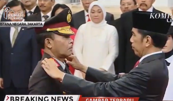 Naik Pangkat Jendral, Presiden Jokowi Lantik Idham Azis Sebagai Kapolri