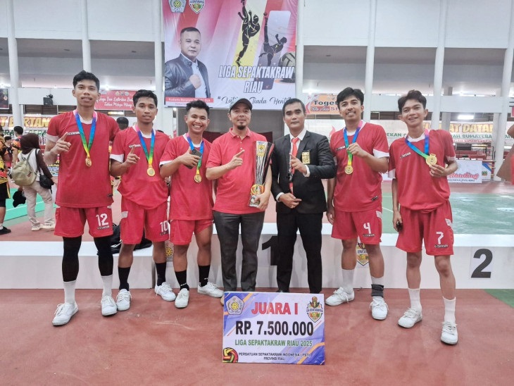 Kampar Raih Gelar Juara Liga Sepak Takraw Riau 2025