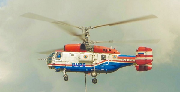 Dua Helikopter Water Boombing Siaga di Dumai