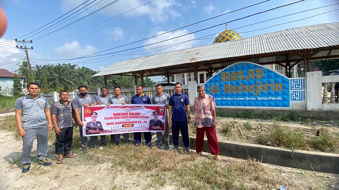 Polsek Benai Lakukan Giat Bakti Religi  Dalam Rangka Hari Bhayangkara Ke 78 Polsek Benai