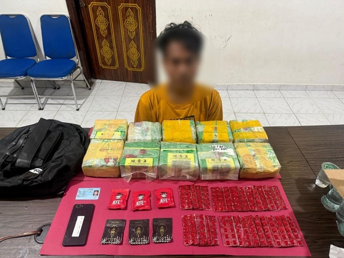 Polisi Tangkap Kurir Narkoba Jaringan Internasional, Sita 10 Kg Sabu, Happy Five dan Ganja
