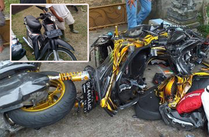 Busyet! Heboh Yamaha XMAX Hancur Berantakan Tabrakan dengan Honda Supra, Ternyata Begini Faktanya