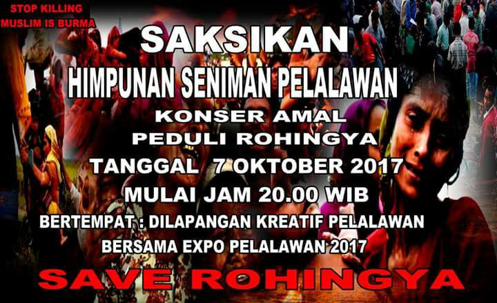 Peduli Penderitaan Muslim Rohingya, HSP Pelalawan Gelar Konser Amal 