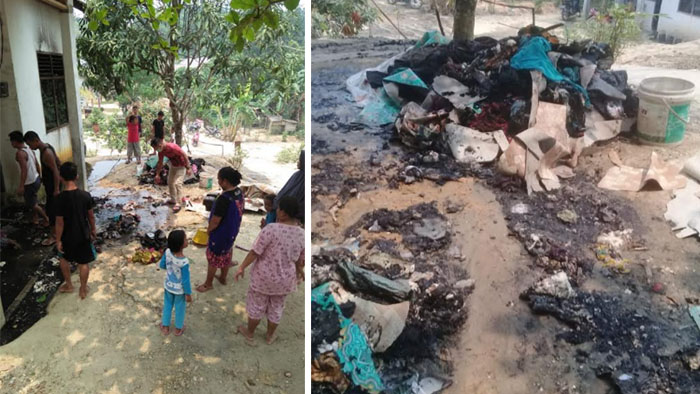 Sedih! Rumah Bantuan Layak Huni Milik Keluarga Miskin di Langgam Hangus Terbakar