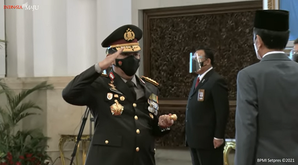 Presiden Jokowi Lantik  Jenderal Listyo Sigit Prabowo sebagai Kapolri