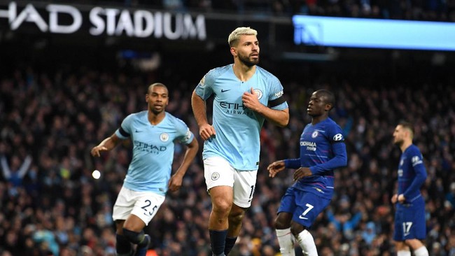 Edan, Manchester City 'Bantai' Chelsea 6-0, Aguero Hat-trick