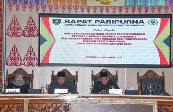 Dua Ranperda Diterima dan Diputuskan, Kasmarni Ucapkan Terima Kasih dan Apresiasi Kinerja DPRD Bengkalis