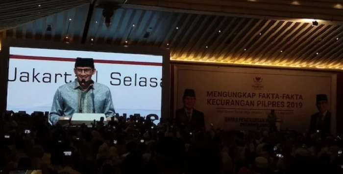 Mengerikan! Sandiaga Uno Sebut Pemilu 2019 Paling Mematikan Dalam Sejarah Indonesia