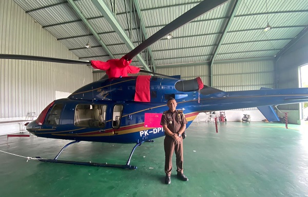 Kejagung Sita Satu Helikopter di Kantor Duta Palma di Bukitraya Pekanbaru