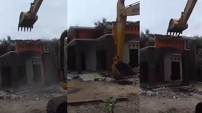 Murka Istri Selingkuh dan Hamil, TKI di Korea Hancurkan Rumah Pakai Buldozer