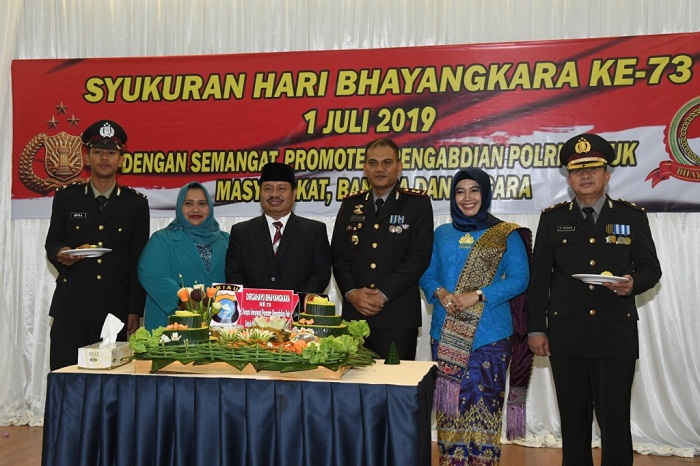 Polres Bengkalis Gelar Acara Syukuran Sempena HUT Bhayangkara Ke-73