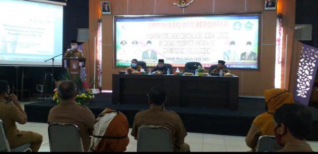 Pemkab Pelalawan Ambil 'Risiko', Pandemi Meningkat, Proses Belajar Tatap Muka Digelar