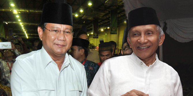 Minta Prabowo tak Gabung Koalisi Jokowi, Amien Rais: Tanpa Oposisi, Demokrasi Bohong-bohongan, Demokrasi Bodong