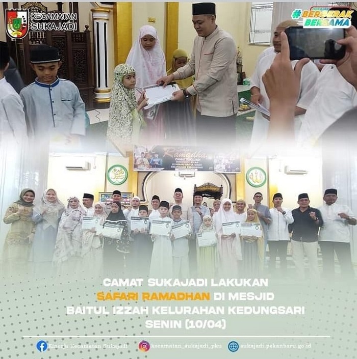 Tingkatkan Silaturahmi, Camat dan Lurah se Sukajadi Safari Ramadan di Masjid Masjid Baitul Izzah Kedung Sari