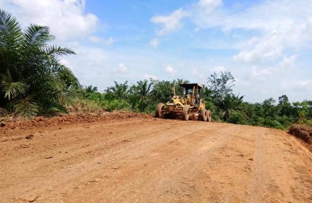 Bantu Warga, Dinas PUPR Rohul Buka Jalan Baru di Rambah Samo