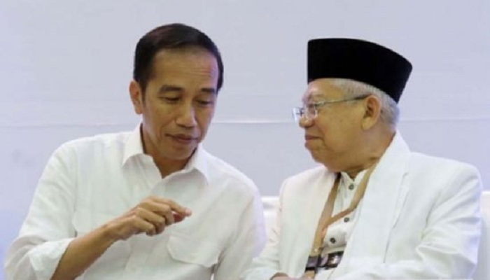 PEDE AMAT... Elektabilitas Jokowi Turun 7 Persen, Ma'ruf Amin: Nanti Naik 1.000 Persen