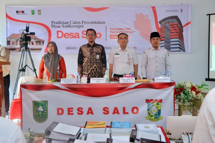 Desa Salo Masuk Dalam Penilaian Percontohan Desa Antikorupsi di Kampar