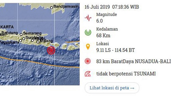 BREAKING NEWS, Bali Diguncang Gempa 6.0 Pagi Ini, Warga Berhamburan...