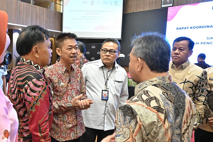 Bupati Rokan Hilir Hadiri Rakor Pencegahan Korupsi Terintegrasi Wilayah Riau