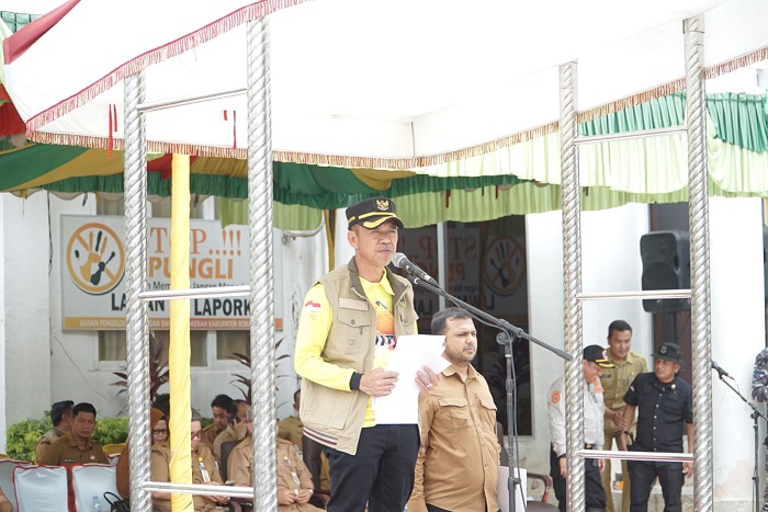 Pimpin Apel, Bupati Tetapkan Status Rokan Hilir Darurat Siaga Banjir 2023