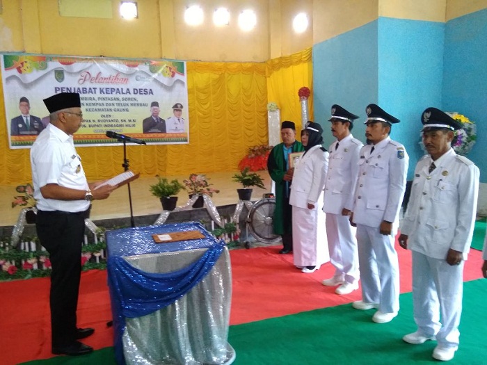 Lima Penjabat Kepala Desa Kecamatan Gaung  Dilantik oleh Pjs Bupati Inhil