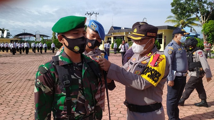 Jelang Nataru, Polres Rohil Gelar Apel Pasukan Operasi Lilin