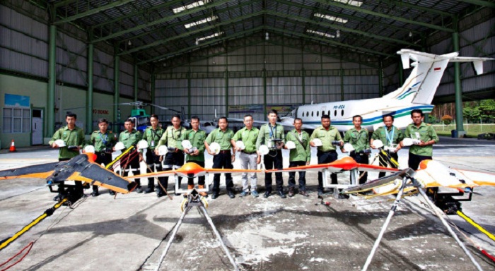 APRIL Group Gunakan Drone, Upaya Pencegahan Karhutla di Riau Makin Efektif