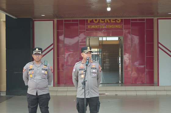 Kapolres Kuansing Pimpin Apel Satgas Penertiban PETI: Tegaskan Komitmen Berantas Tambang Ilegal