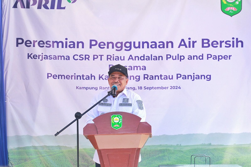 Kolaborasi Pemkab Siak dan RAPP 40 Keluarga di Rantau Panjang Akhirnya Bisa  Nikmati Air Bersih
