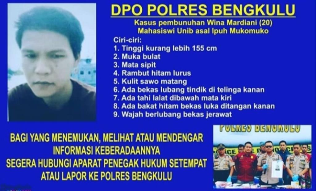 Pardi Bin Suhaila Tersangka Pelaku Pembunuhan Wina Mardiani Resmi Jadi DPO, Ini Ciri-cirinya