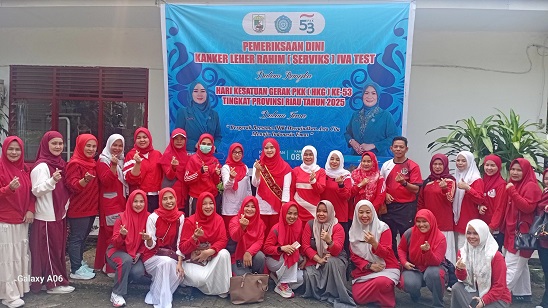 Ketua TP PKK Kabupaten Pelalawan Resmi Buka Kegiatan IVA Test Peringati HKG PKK Ke-53
